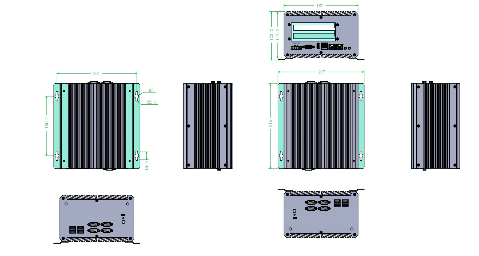 10 Gigabit Ethernet Industiral Box PC PCIEX4